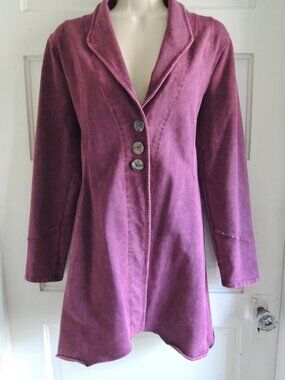 Testimony Los Angeles Plum Reba Jacket French Terry S (Runs L)